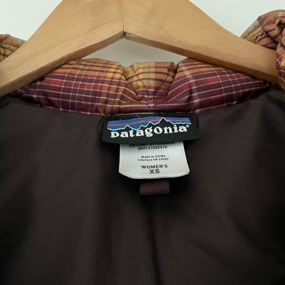 Patagonia Down With It Goose Down Vest Headlands Plaid - Picture 6 of 8